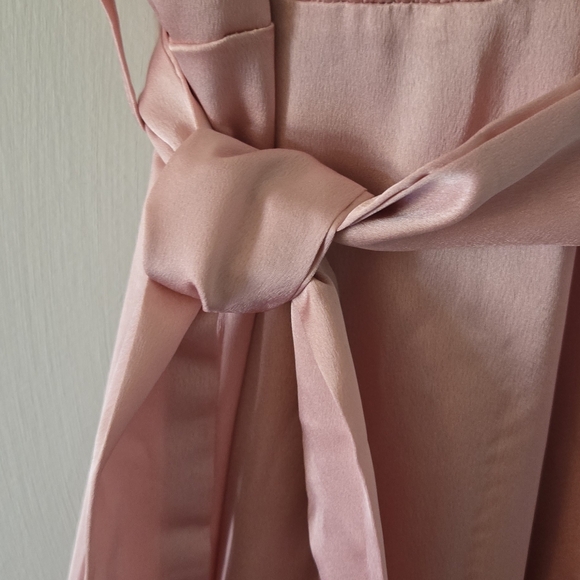 NWT Satin Frill Midi Wrap Dress, Rose, Size 12 - Picture 5 of 14